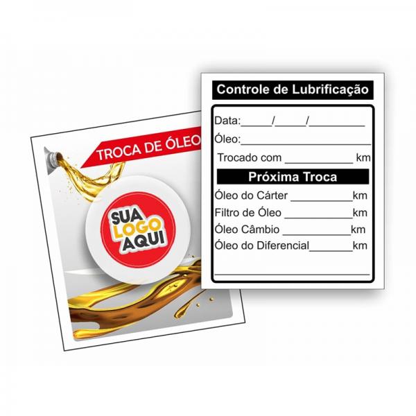Adesivo troca de óleo