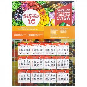 CALENDÁRIO 2025 C/ FURO | DUPLEX 250g | VERNIZ TOTAL FRENTE | 20x27 DUPLEX 250G | SEM BLOCO 20x27cm   FURO 5mm 