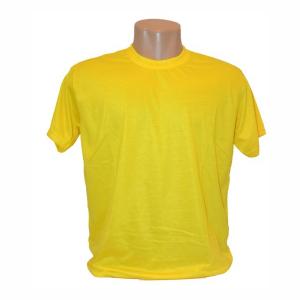 Camiseta Amarelo Canário Adulto 100% Políester  Estampa somente frente   