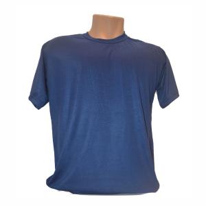 Camiseta Azul Marinho Adulto 100% Políester  Estampa somente frente   