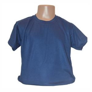 Camiseta Azul Marinho Infantil 100% Políester  Estampa somente frente   