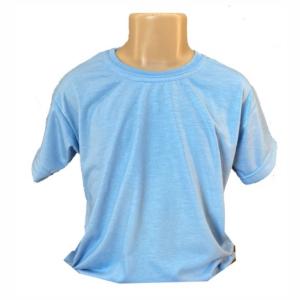 Camiseta Azul Turquesa Infantil 100% Políester  Estampa somente frente   
