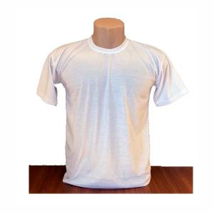 Camiseta Branca Adulto 100% Políester  Estampa somente frente   