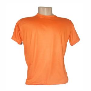 Camiseta Laranja Adulto 100% Políester  Estampa somente frente   