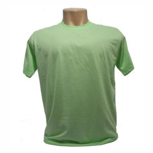 Camiseta Verde Água Adulto 100% Políester  Estampa somente frente   