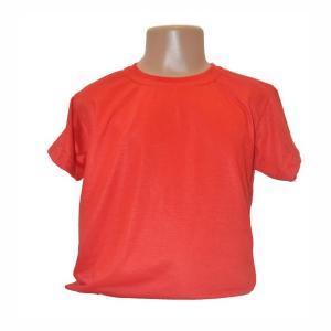 Camiseta Vermelha Infantil 100% Políester  Estampa somente frente   