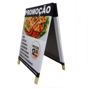 Cavalete de madeira Lona 440gr 100x60cm   Cavalete de madeira 